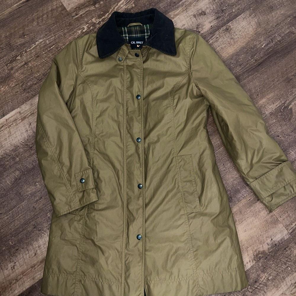 GIL BRET Vintage Women's Size 38 Medium Rain Coat Brown Flannel Lined​